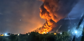 Fire at the «Edelweiss-95» oil depot in the Krasnodar Region