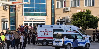 Кривава стрілянина біля ліцею в Туреччині: є тяжко поранені Поліція та швидкі біля ліцею в Тургутлу після стрілянини