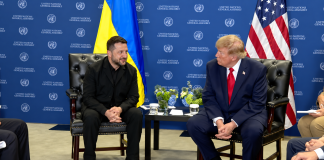 Володимир Зеленський і Дональд Трамп на зустрічі у Нью-Йорку