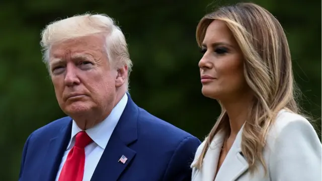 _114721749_hi063630527.jpg US President Donald Trump and First Lady Melania Trump together at an official event