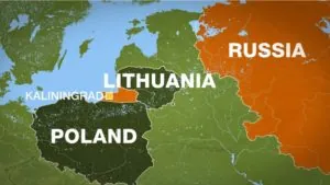 Калінінград на карті