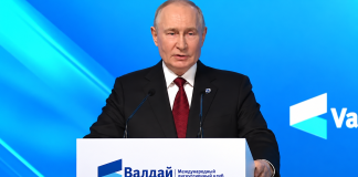 Путін заявив, що Росія «не починала війну»: головне з виступу на «Валдаї» Володимир Путін під час виступу на засіданні дискусійного клубу «Валдай» 1 жовтня 2026 року