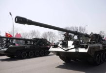 North Korea has deployed artillery towards South Korea North Korean self-propelled artillery pieces with long gun barrels
