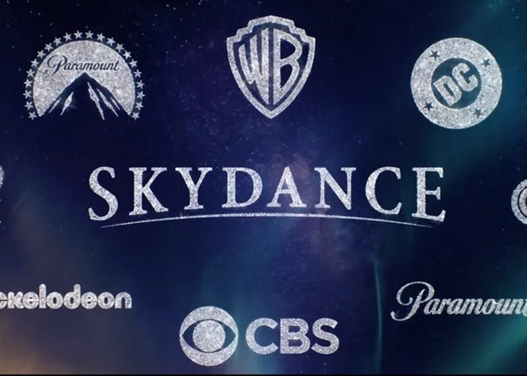 Skydance Логотипи Skydance, Paramount, Warner Bros, DC і CBS на спільному промо-зображенні