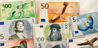 Proposals for a new design for euro banknotes featuring birds and famous Europeans