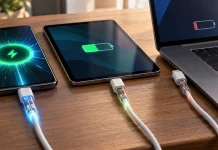 Чому однакові кабелі USB-C заряджають пристрої з різною швидкістю: що потрібно знати користувачам Смартфон, планшет і ноутбук підключені кабелями USB-C з різною швидкістю заряджання.