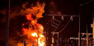 Russia has attacked the energy infrastructure in 10 regions: the consequences A major fire with high flames broke out at an electrical substation during the night
