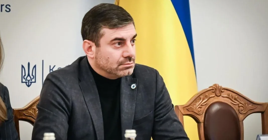 Dmytro Lubinets, the Ukrainian Parliament’s Commissioner for Human Rights, during an official meeting