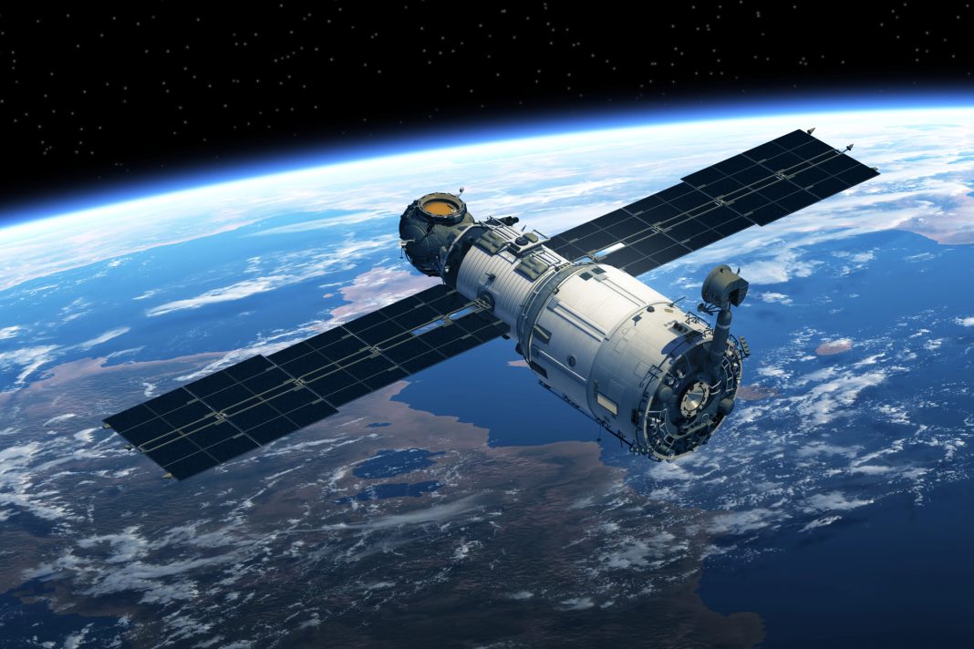 A Russian satellite A satellite with large solar panels