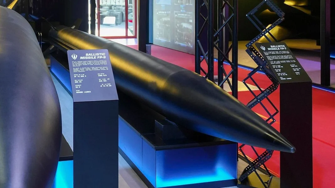 FEATURED-fp-7 A demonstration model of the FP-7 ballistic missile from the Ukrainian company Fire Point at a defence exhibition