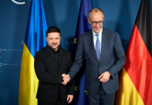 Володимир Зеленський під час зустрічі з канцлером Мерцом