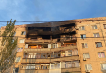 In Kramatorsk, FPV drones struck ambulances and a high-rise building A damaged high-rise block in Kramatorsk following a strike by a Russian FPV drone