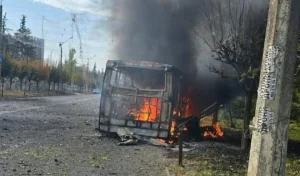 Знищений автобус у Краматорську