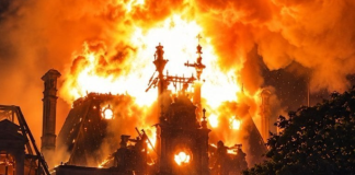 France in flames: protesters set fire to Limoges Town Hall A historic tragedy in France: Limoges Town Hall ablaze