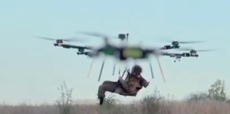 The Ukrainian Armed Forces carried out the world’s first evacuation of a wounded person using a drone A heavy hexacopter is transporting a person