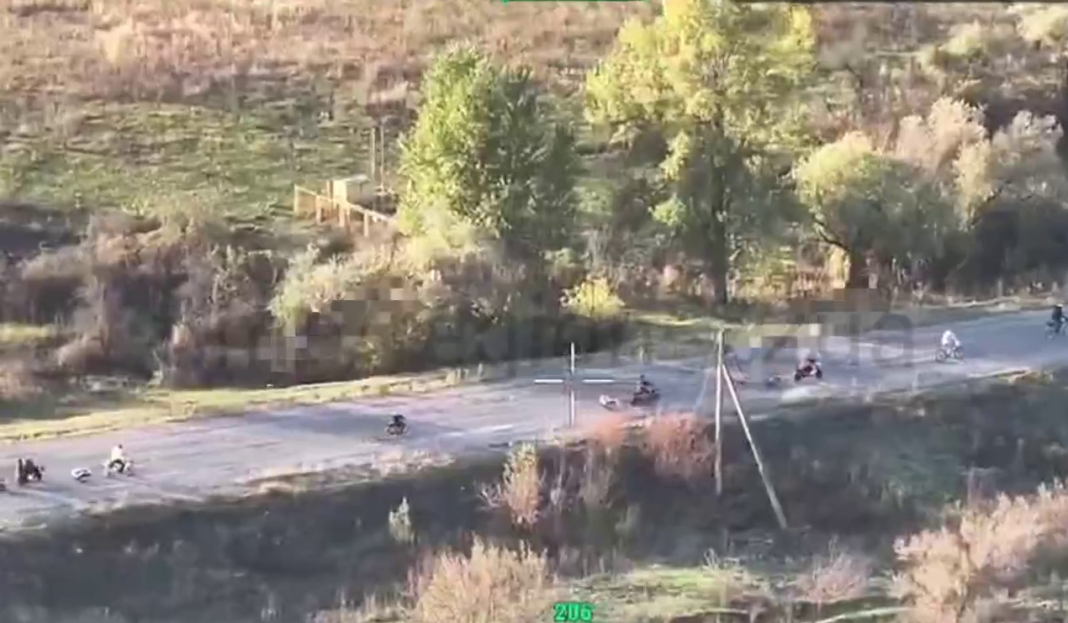 People were able to leave the occupied town of Oleshky
