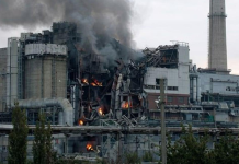 The UN has recognised Russia’s attacks on the energy sector as crimes against humanity Kyiv Thermal Power Station damaged following a Russian missile strike