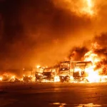 Нічний удар по Харкову: вогонь охопив 400 квадратних метрів