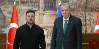 President of Ukraine Volodymyr Zelenskyy and President of Turkey Recep Tayyip Erdoğan