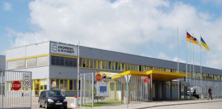 The façade of the Kromberg & Schubert factory