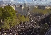 «Франція палає»: Трамп звинуватив імміграцію в масових заворушеннях і закликав закрити кордони Тисячі людей зібралися на площі Республіки в Парижі біля пам’ятника Маріанні під час масової демонстрації.