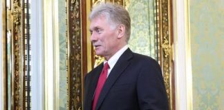 Dmitry Peskov, spokesperson for the President of the Russian Federation, during an official event at the Kremlin