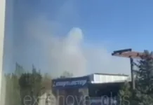 У російському Єльці повідомляють про ракетний удар по заводу «Енергія» Кадр ймовірної атаки на завод «Енергія» в Єльці