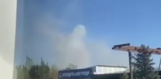 Reports are emerging from Yelets in Russia of a missile strike on the «Energia» factory» A still from the alleged attack on the «Energia» plant in Yelets