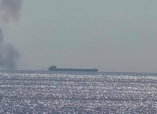A vessel from Izmail has sunk in the Black Sea: the possibility of a drone strike is being investigated A ship in the Black Sea against a backdrop of smoke following a maritime incident