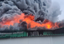 A major fire has broken out in Volyn following a Russian attack: people are being asked to leave their homes A major fire at an industrial plant in Manevychi