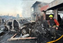 The Kh-101, «Kalibr» missiles and ballistics: the consequences of a massive attack by the Russian Federation A rescuer amongst burnt-out cars following the attack on Kyiv