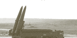 An illustration of the Russian «Iskander-M» missile system»