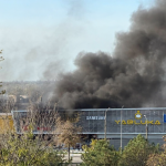 In Zaporizhzhia, smoke rose above a shopping centre following an attack by the Russian Federation