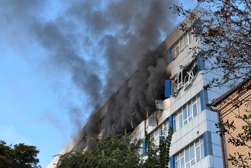 Ukrtelecom, Dnipro Fire at the Ukrtelecom building in the centre of Dnipro