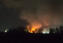 A major fire has broken out at a warehouse in Vyborg A major fire in Vyborg