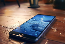 How to save your phone after it’s been in water: what to do first A smartphone with water droplets on the table after being splashed with liquid