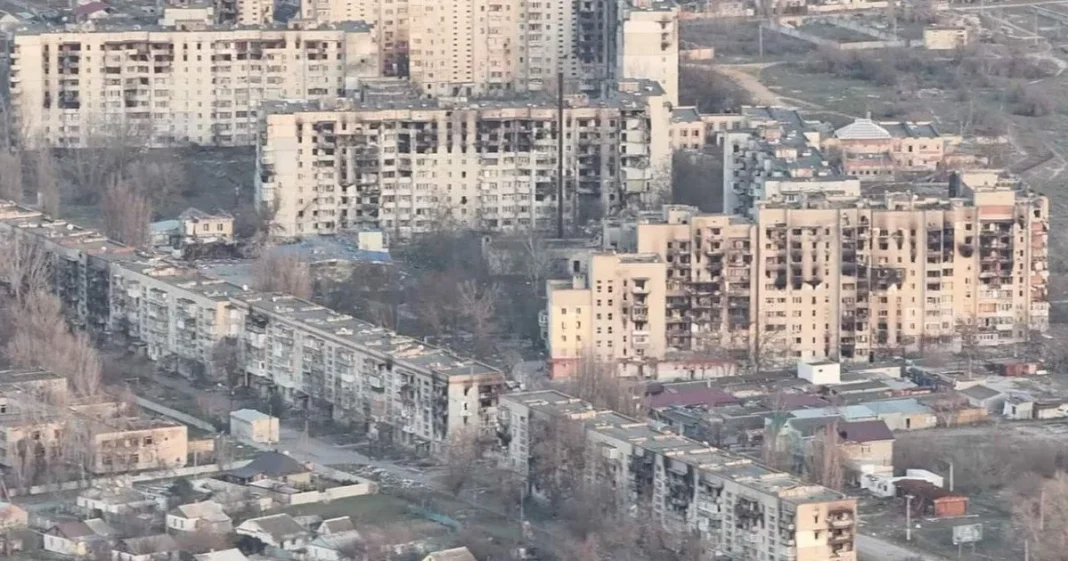 Oleshki Damaged and partially destroyed residential buildings in Oleshky, Kherson Oblast