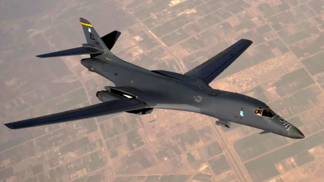 B-1B An American B-1B strategic bomber in flight