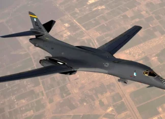 The US has withdrawn all its B-1B bombers from RAF Fairford An American B-1B strategic bomber in flight