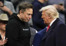 23 MPs have called on Trump to make Starlink available for strikes against Russia Elon Musk, wearing a SpaceX sweatshirt, is talking to Donald Trump