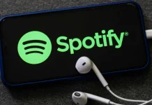 Spotify plans to launch audiobooks in Ukraine by the end of 2026 A smartphone featuring the Spotify logo
