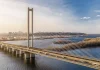Південний міст у Києві знову відкривають: кому дозволено проїзд Панорамний вигляд Південного вантового мосту через Дніпро в Києві