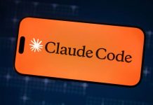 The logo and the ‘Claude Code’ lettering on the phone