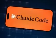 Логотип і напис Claude Code на телефоні