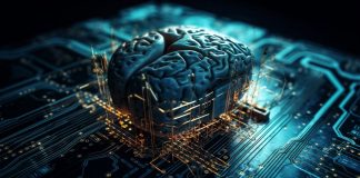 AI поглинає трильйони: чи встигне він окупитися до того, як закінчаться гроші Зображення людського мозку на електронній платі як символ штучного інтелекту