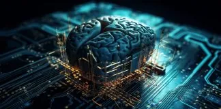 AI поглинає трильйони: чи встигне він окупитися до того, як закінчаться гроші Зображення людського мозку на електронній платі як символ штучного інтелекту
