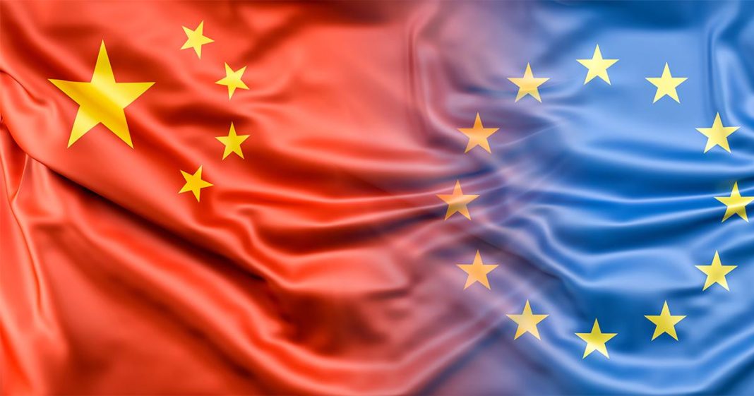 kitay-ta-yes-36936 The flags of the European Union and China