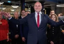 Прем'єр-міністр Латвії Андріс Кулберґс після перемоги «Об'єднаного списку» на парламентських виборах