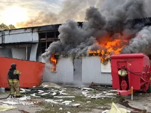 Пожежа на складі в Запоріжжі