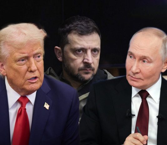 Трамп домовився з Путіним: Зеленський назвав це подарунком Кремлю Дональд Трамп, Володимир Зеленський і Володимир Путін — колаж до новини про домовленість США та Росії щодо постачання дизельного палива й реакцію України.